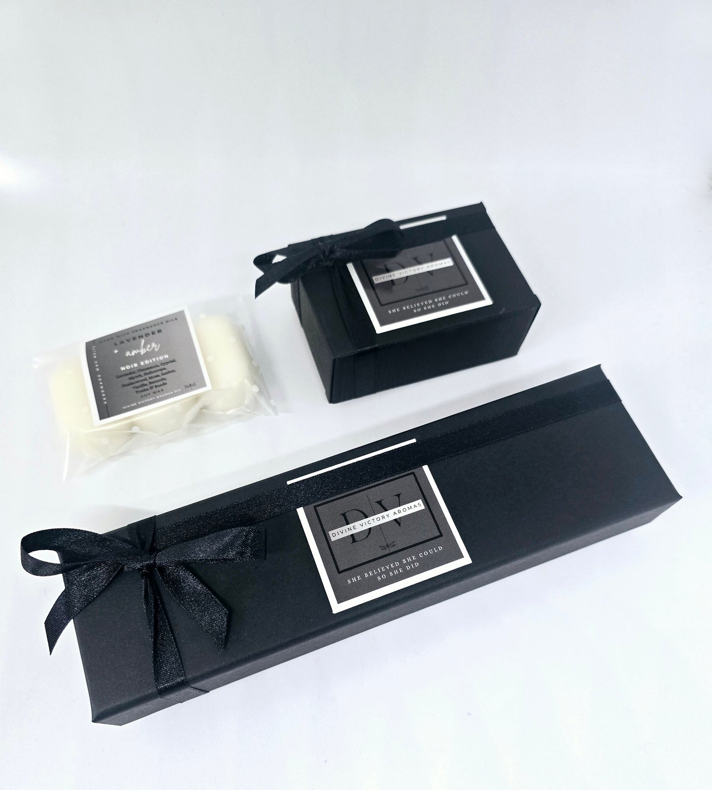 Lavender & Amber Fragrance Oils Soy Wax Melts Noir Edition