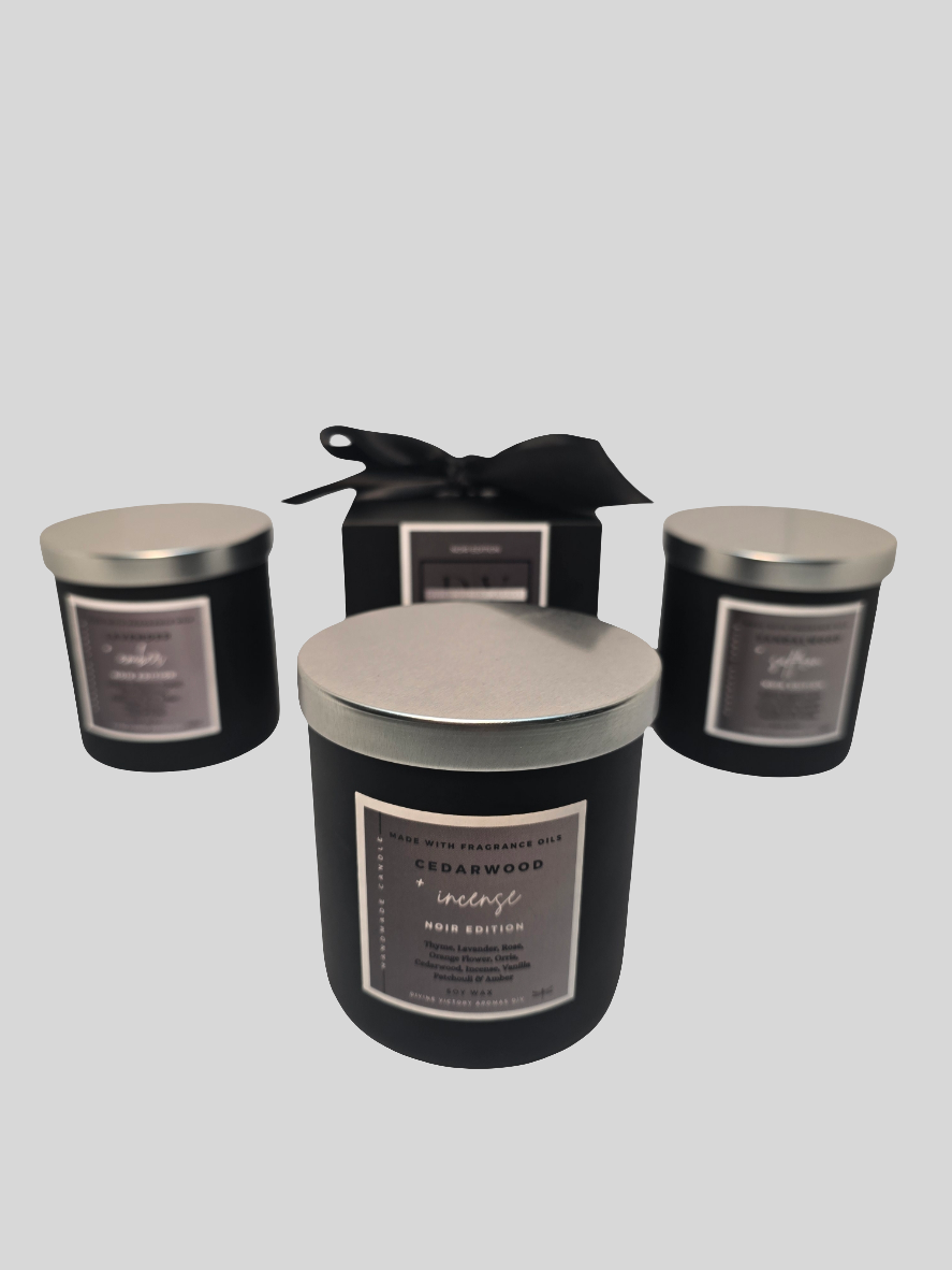 Cedarwood & Incense Noir Edition Luxury Soy Wax Candle