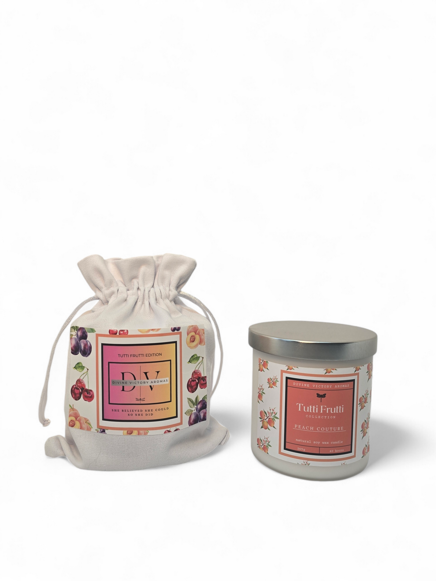 Peach Couture Luxury Soy Wax Candle